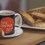 biscotti on a plate with coffee