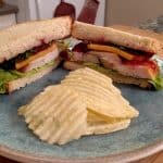 Sandwich on a Plate with chips