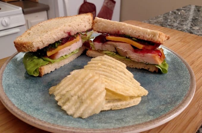 Sandwich on a Plate with chips