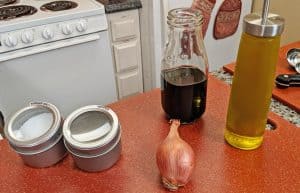 olive oil balsamic vinegar shallot salt pepper