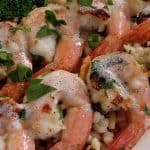 grilled shrimp on skewer