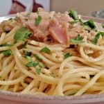 Spaghetti and Clams in a bowl