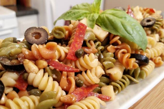 pasta salad on a plate