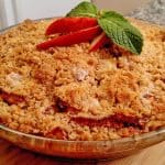 Apple pie on a cutting board