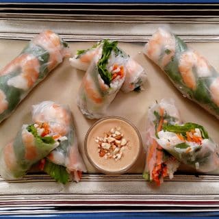 Spring Rolls on a plate