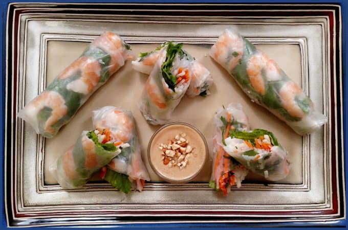 Spring Rolls on a plate