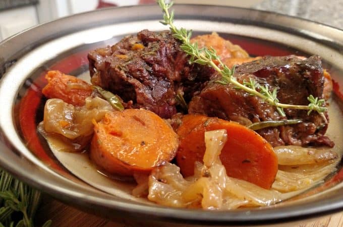 Pot roast in a bowl