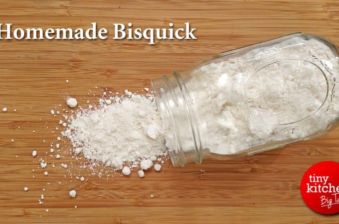 flour spilled from a mason jar