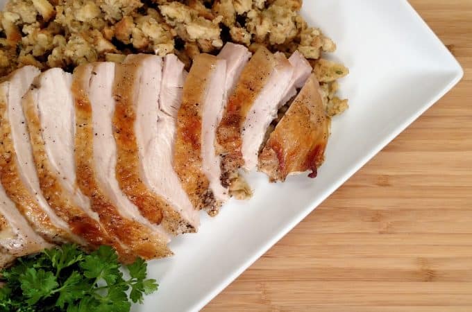Sliced Turkey Breast on plate