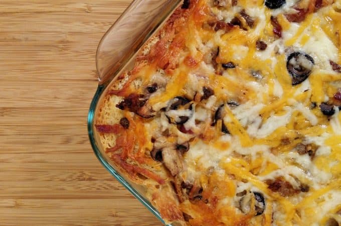 Egg Souffle on Bamboo Cutting Board