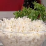 Ricotta Cheese in a martini glass