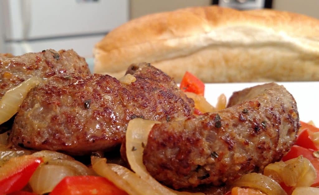 Sausage Peppers and Onions // Tiny Kitchen Big Taste