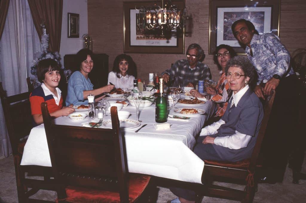 Fucci family dinner table — the tradition that inspired Tiny Kitchen Big Taste