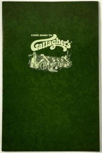 Vintage Gallagher's Menu