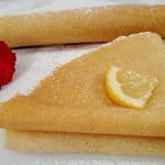 Folded Crepe, rolled crepe on a white plate