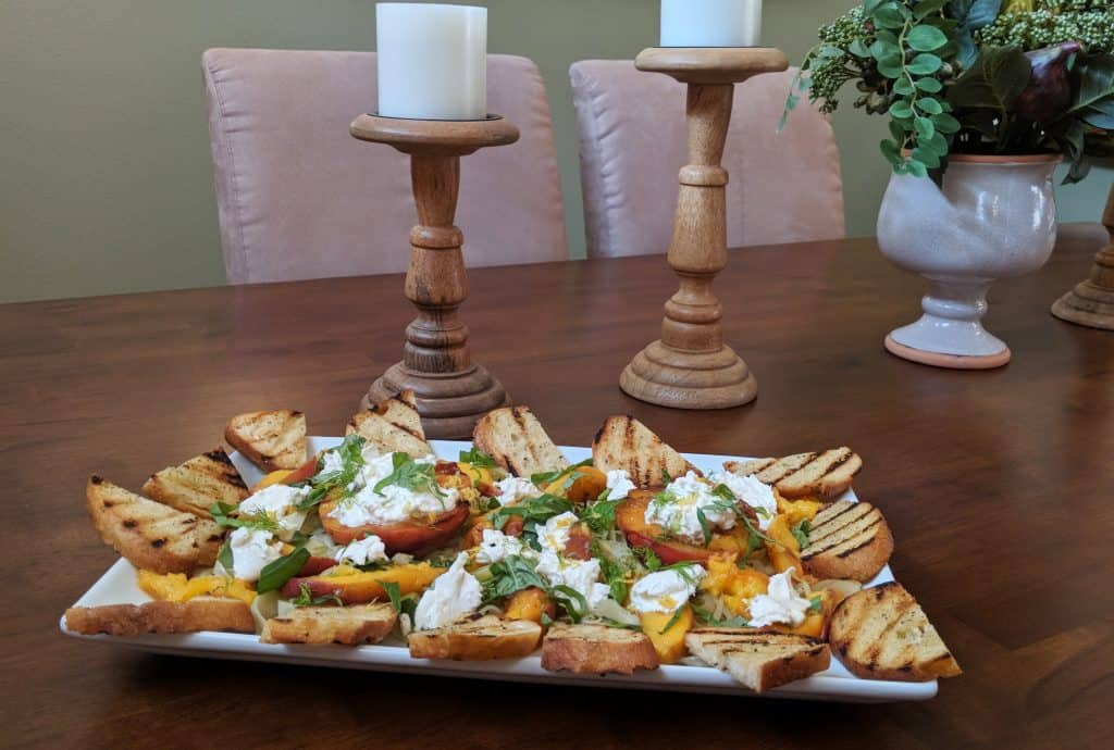 Grilled Summer Peach Salad // Tiny Kitchen Big Taste