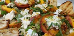 Grilled Summer Peach Salad // Tiny Kitchen Big Taste