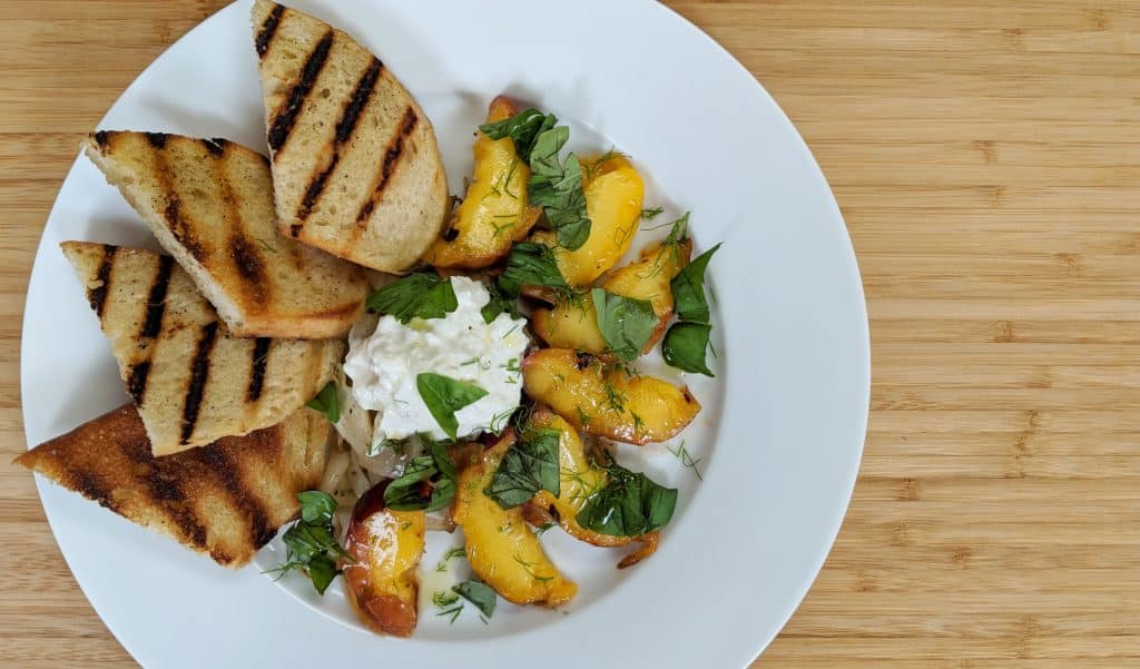 Grilled Summer Peach Salad // Tiny Kitchen Big Taste