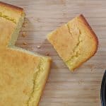 Slice of Cornbread with Bowl of Chili