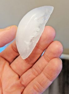 Crescent Shaped Ice in Hand