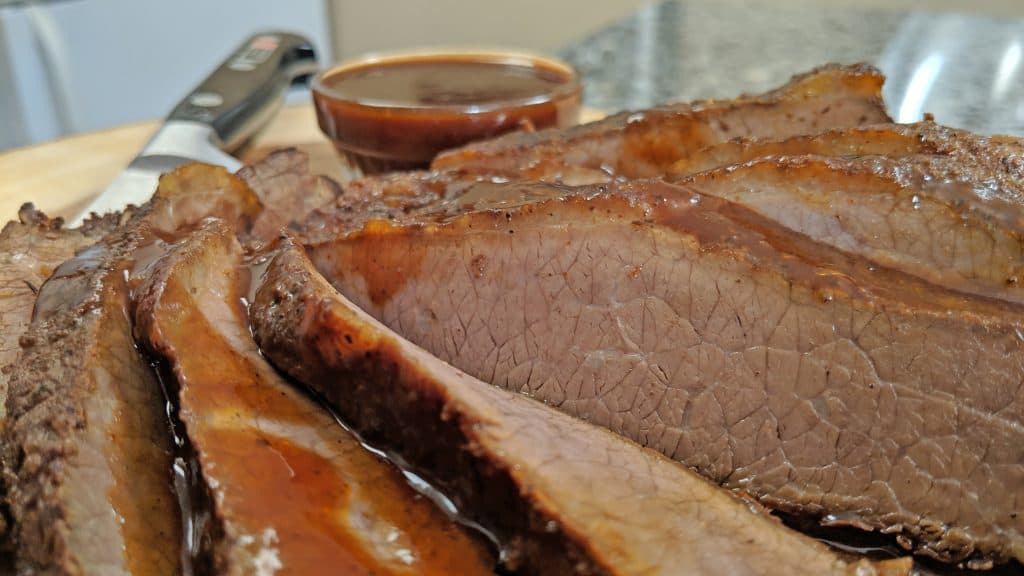 close up of brisket