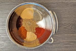multiple spices in a bowl