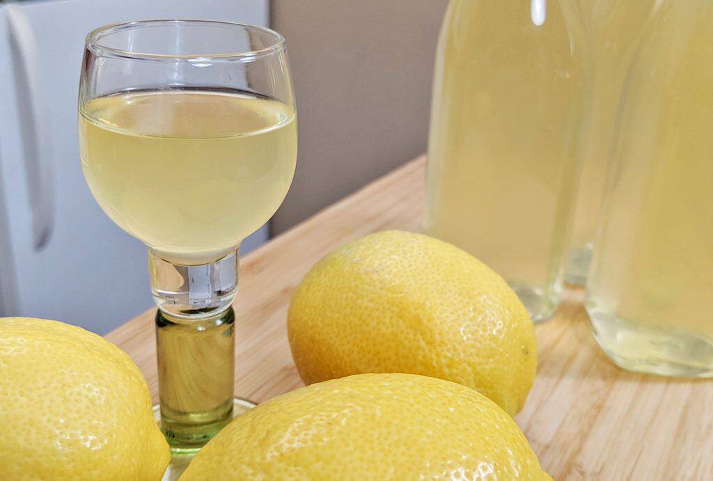 limoncello in glass