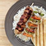 shish kabobs on table