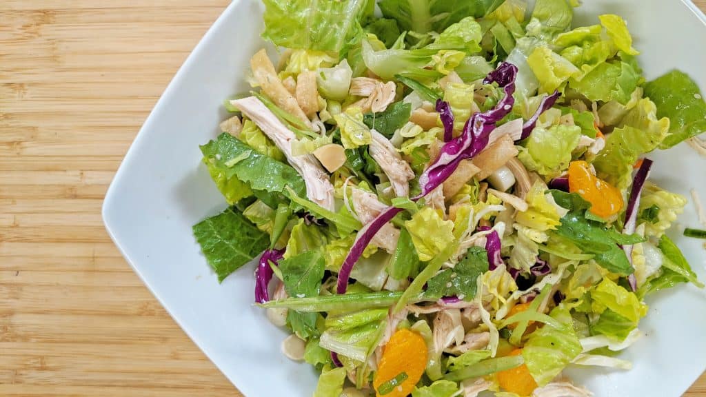 Tossed Salad in a White Bowl