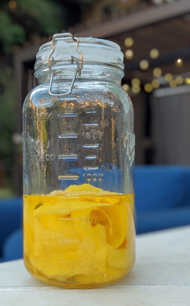 lemoncello in jar