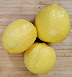 lemons on a cutting board
