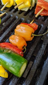 hot peppers on grill
